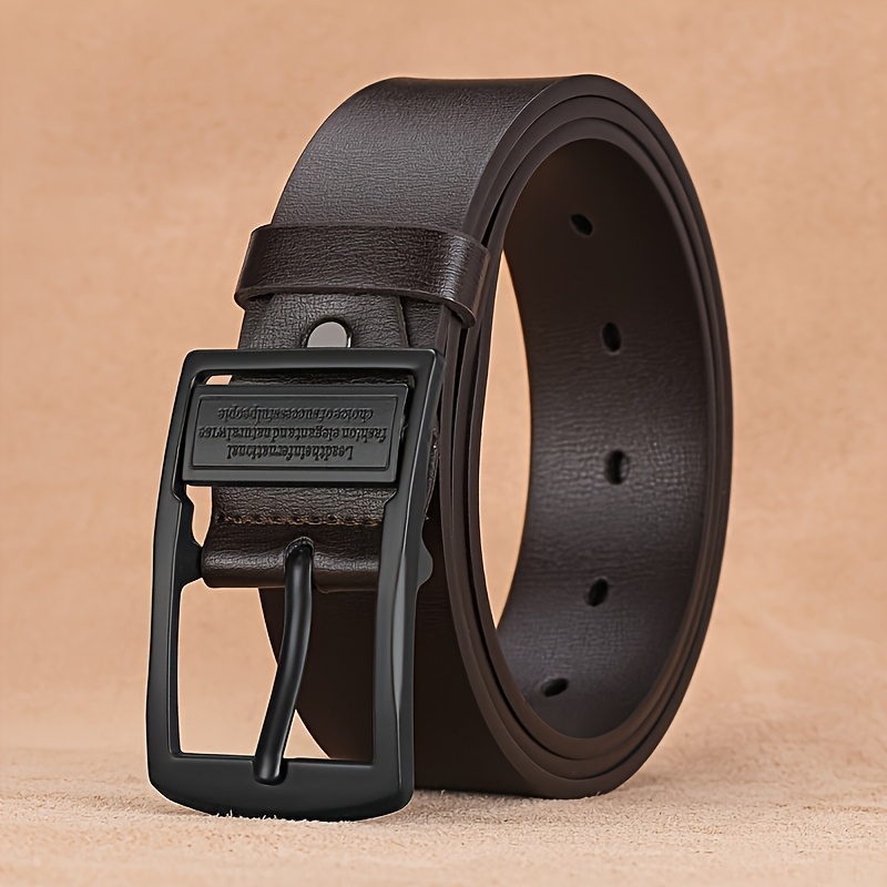 FLAGIA Men's Faux Leather Belt, Alloy Buckle, Adjustable, Casual & Formal